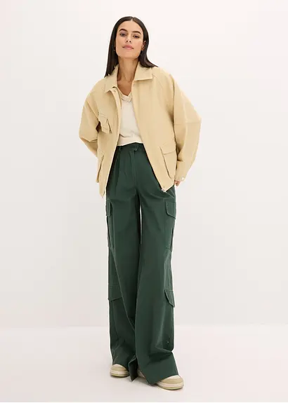 bonprix Lässige Utility Jacke mit Taschen - beige - Damen Nur für heute