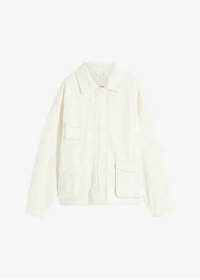 bonprix Lässige Utility Jacke mit Taschen - beige - Damen Sonderangebot der Fabrik