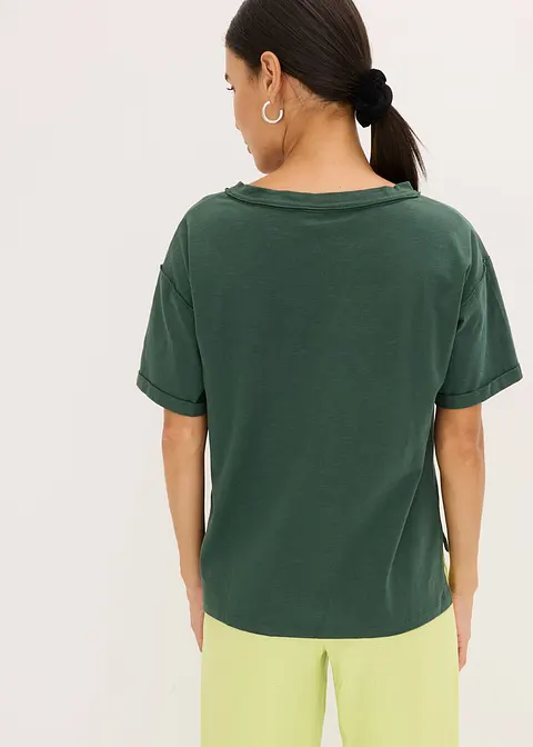 bonprix Trendiges Oversized T-Shirt mit V-Ausschnitt und aufgesetzter Tasche Bis zu 55% Rabatt