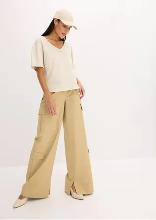 bonprix Trendiges Oversized T-Shirt mit V-Ausschnitt und aufgesetzter Tasche Discount Store für neue Produkte