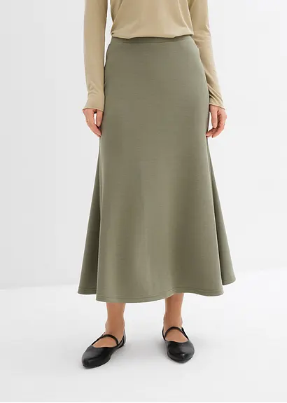 bonprix Midirock in voluminöser A-Linie - grün - Damen Outlet