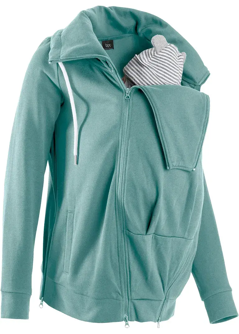 bonprix Sweatjacke für die Schwangerschaft und danach mit Trageeinsatz Kostenloser Versand