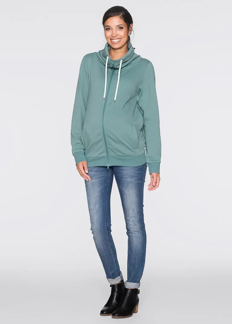 bonprix Sweatjacke für die Schwangerschaft und danach mit Trageeinsatz Kostenloser Versand