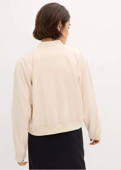 bonprix Jacke mit Knopfleiste und Taschen - beige - Damen Fabrikpreis