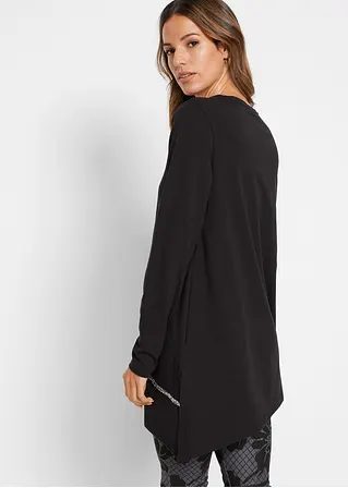 bonprix schönes Longshirt mit asymmetrischen Schnitt und Glitzer - Damen Günstig kaufen