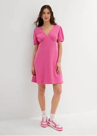 bonprix Shirtkleid aus reiner Baumwolle in Waffeloptik - pink Begrenztes Angebot