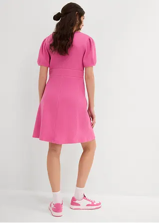 bonprix Shirtkleid aus reiner Baumwolle in Waffeloptik - pink Begrenztes Angebot