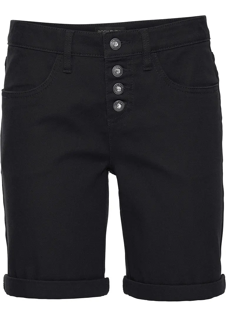 bonprix Sommerliche Stretch-Bermuda mit attraktiver Knopfleiste. - Damen