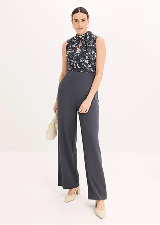 bonprix eleganter Jumpsuit mit Chiffon - blau - Damen Osterangebot