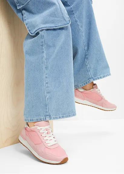 bonprix Lässiger Sneaker im Retro Look - rosa - Damen Lagerräumung