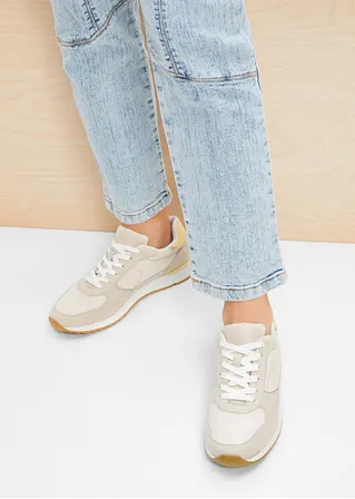 bonprix Lässiger Sneaker im Retro Look - beige - Damen Heißer Verkauf