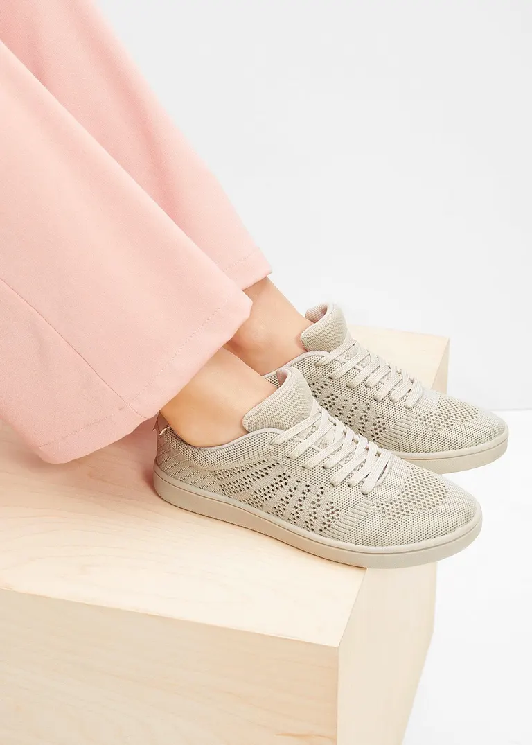 bonprix Sportlicher Sneaker aus luftigem Obermaterial - beige Top Angebot