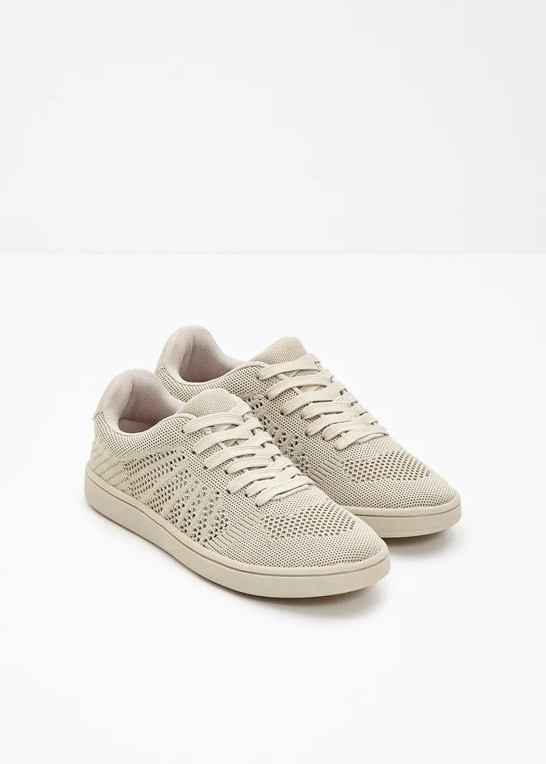 bonprix Sportlicher Sneaker aus luftigem Obermaterial - beige Top Angebot