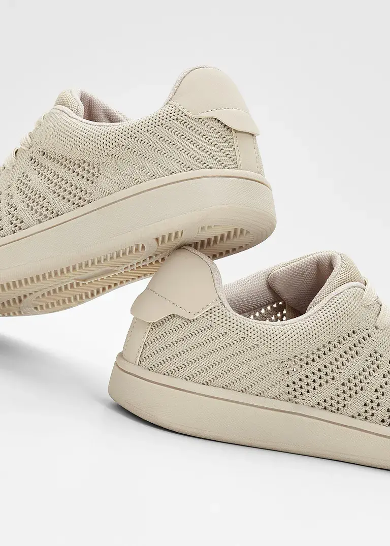 bonprix Sportlicher Sneaker aus luftigem Obermaterial - beige Top Angebot