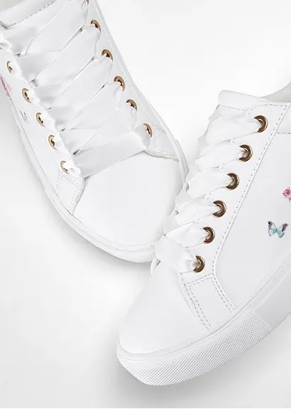 bonprix Süßer Sneaker mit Blumenprint - weiß - Damen Neueste Mode