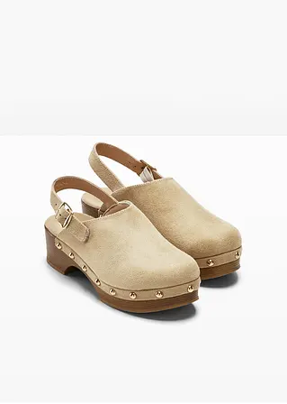 bonprix Modische Clogs - beige - Damen Blitzangebot