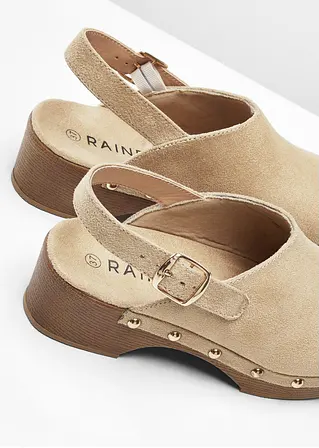 bonprix Modische Clogs - beige - Damen Blitzangebot