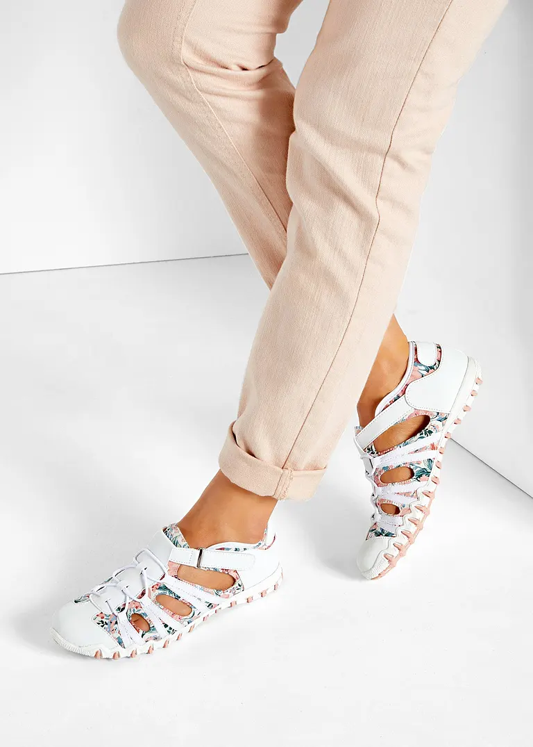 bonprix Charismatischer Slipper mit hübschen Riemen - weiß VIP-Rabatte