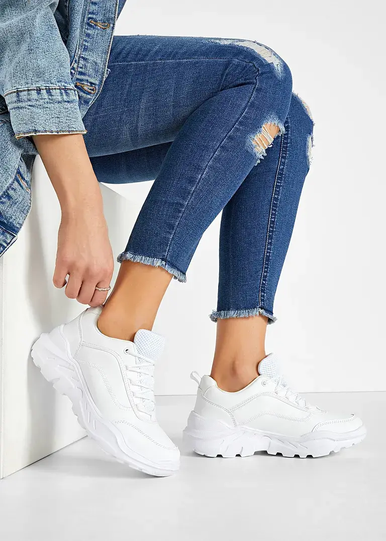 bonprix Modischer Chunky Sneaker - weiß - Damen Wochenangebot