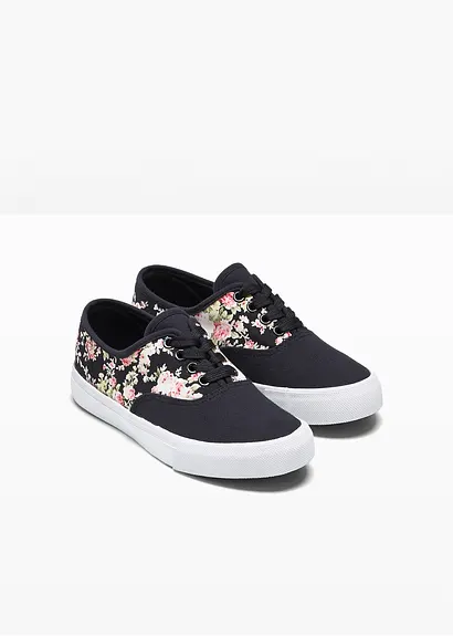 bonprix Lässiger Sneaker im sportlichen Design - schwarz Letzte 2 Tage