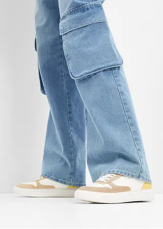 bonprix Bequemer Komfort Sneaker mit Reißverschluss - weiß Letzter Tag