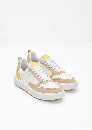 bonprix Bequemer Komfort Sneaker mit Reißverschluss - weiß Letzter Tag
