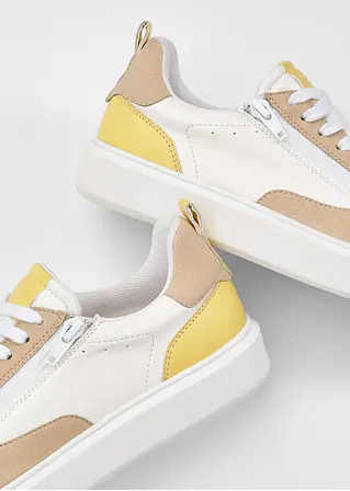 bonprix Bequemer Komfort Sneaker mit Reißverschluss - weiß Letzter Tag