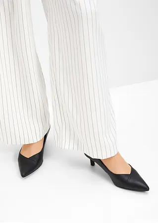 bonprix Modische Pumps in Leder-Optik - schwarz - Damen Bis zu 60% Rabatt