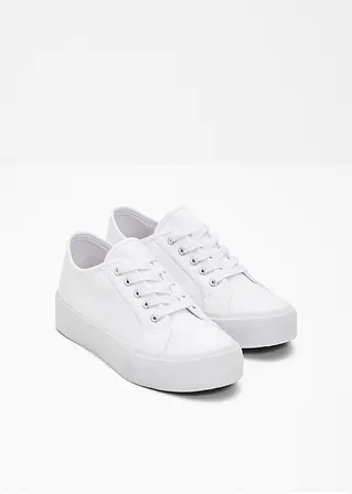 bonprix Schicker Plateausneaker von RAINBOW mit Schnürung - weiß - Damen Sonderangebot der Fabrik