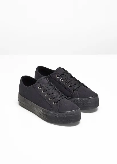 bonprix Schicker Plateausneaker von RAINBOW mit Schnürung - schwarz Vierteljährliche Förderung