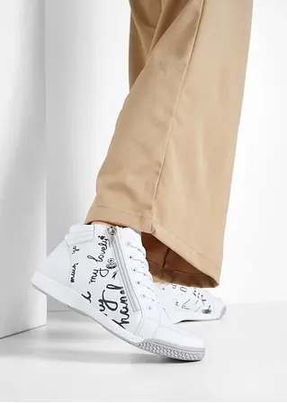 bonprix Winterlicher High top Sneaker mit auffälligen Details - weiß Discount Store für neue Produkte