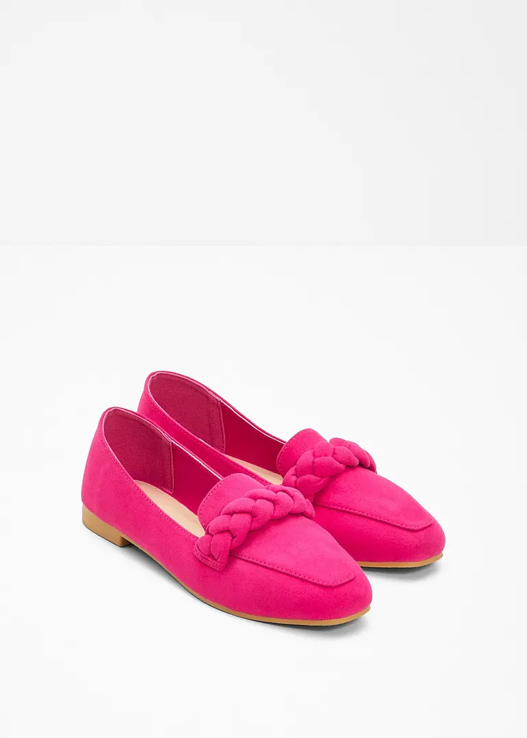 bonprix Elegante Slipper mit Flechtdetail - pink - Damen Clearance-Verkauf