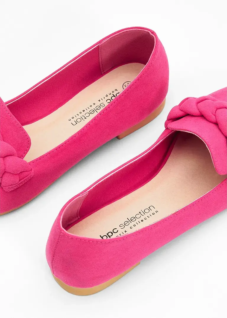 bonprix Elegante Slipper mit Flechtdetail - pink - Damen Clearance-Verkauf