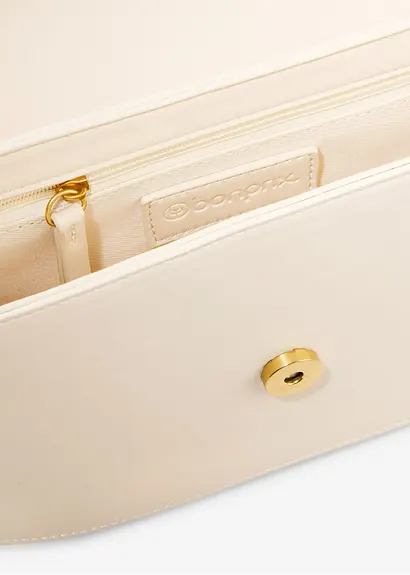bonprix Modische Umhängetasche mit dekorativem Schulterriemen - beige Black Friday Preise