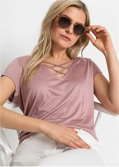 bonprix Trendy Sonnenbrille mit rosafarbenen Gestell - rosa Online