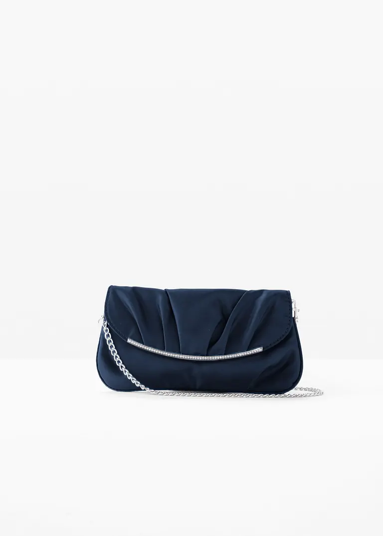 bonprix Festlich und charmant: Clutch mit Raffung - blau Auslauf