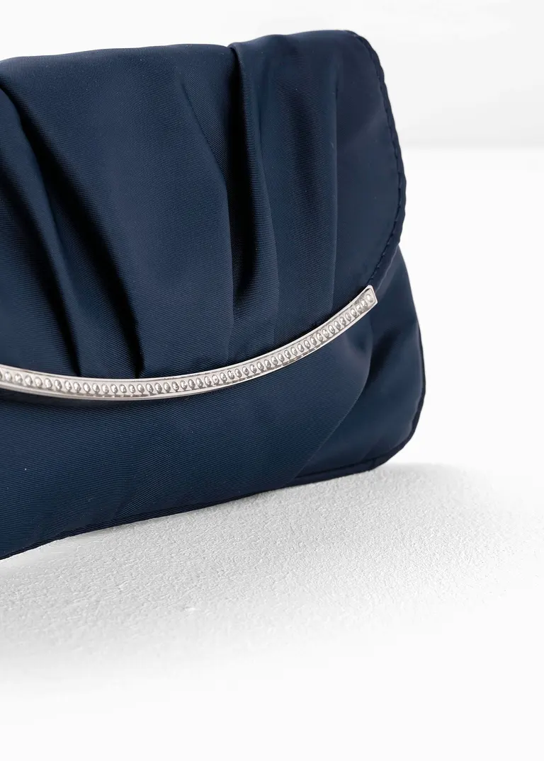 bonprix Festlich und charmant: Clutch mit Raffung - blau Auslauf