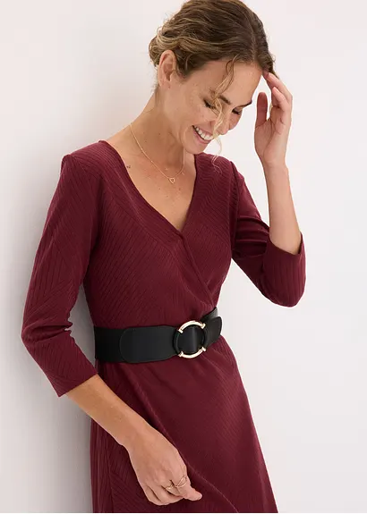bonprix Eleganter Stretchgürtel aus Lederimitat - schwarz Verkauf