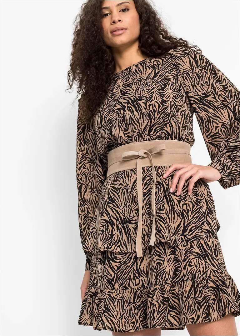 bonprix Schöner Bindegürtel aus Veloursleder - beige - Damen Kostenloser Versand