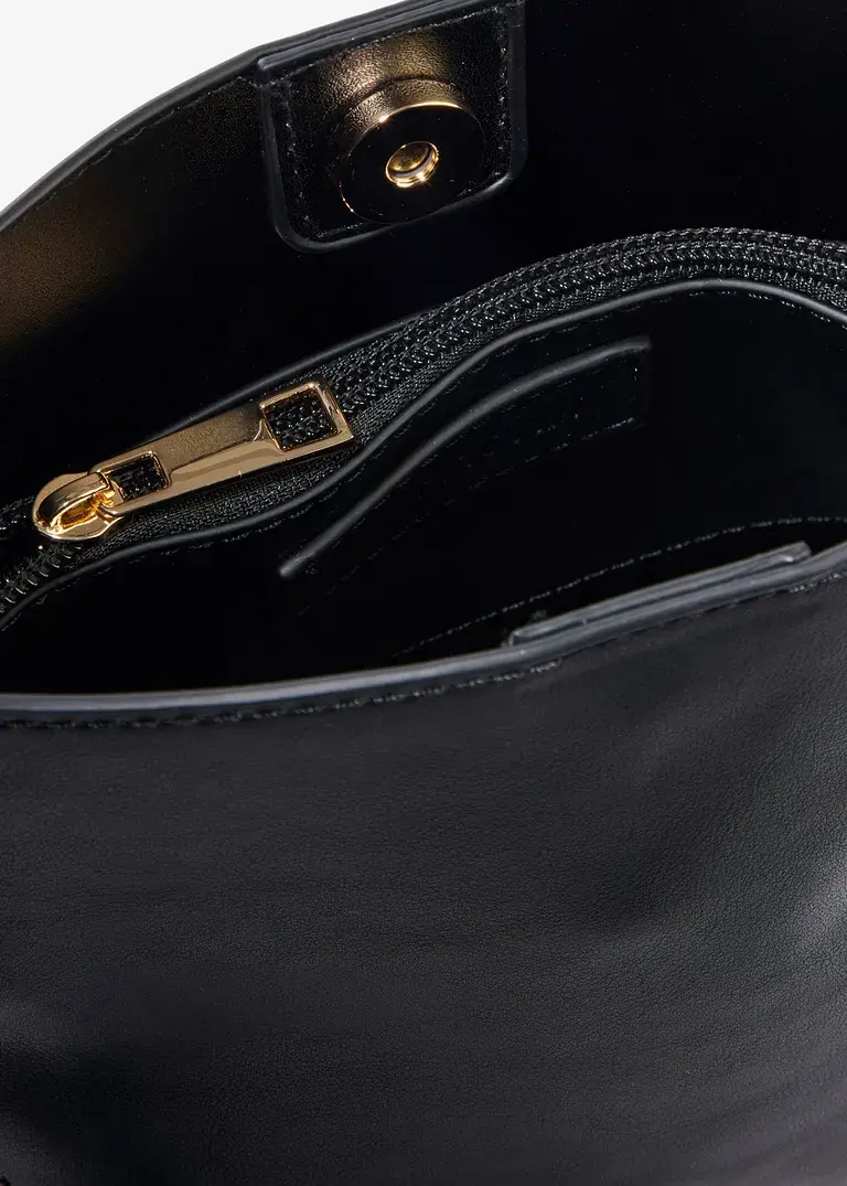 bonprix Trendige Umhängetasche in Lederoptik - schwarz - Damen Begrenztes Angebot