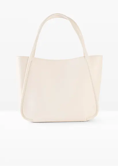 bonprix Modischer Shopper in Lederoptik - beige - Damen Saisonschlussverkauf