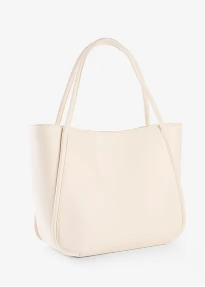 bonprix Modischer Shopper in Lederoptik - beige - Damen Saisonschlussverkauf