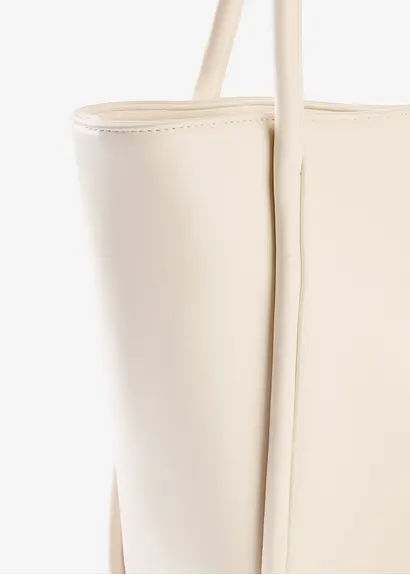 bonprix Modischer Shopper in Lederoptik - beige - Damen Saisonschlussverkauf
