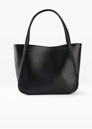bonprix Modischer Shopper in Lederoptik - schwarz - Damen Black Friday