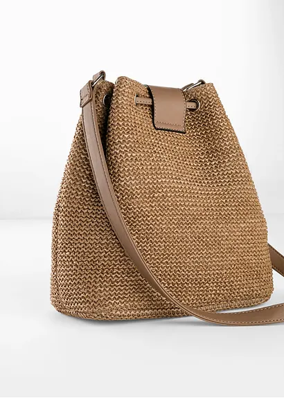 bonprix Geräumige Beuteltasche im legeren Look - beige - Damen Lagerräumung