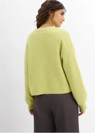 bonprix Verkürzte Strickjacke - grün - Damen Exklusive Angebote