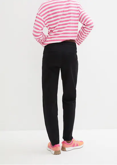 bonprix Chinohose aus Baumwolltwill - schwarz - Damen Neuheiten