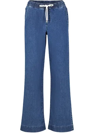bonprix Weite Schlupfjeans mit Stretch und einem Bindegürtel Räumungsverkauf