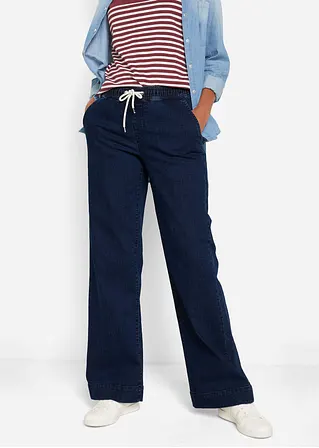 bonprix Weite Schlupfjeans mit Stretch und einem Bindegürtel Kauf eins, bekomm eins gratis