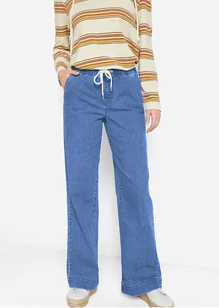 bonprix Weite Schlupfjeans mit Stretch und einem Bindegürtel Tägliche Deals
